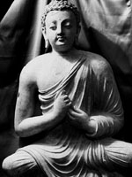 Buddha, seated, in dharmacakramudra