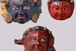 Chakrasamvara Mandala Masks from a Ganachakra