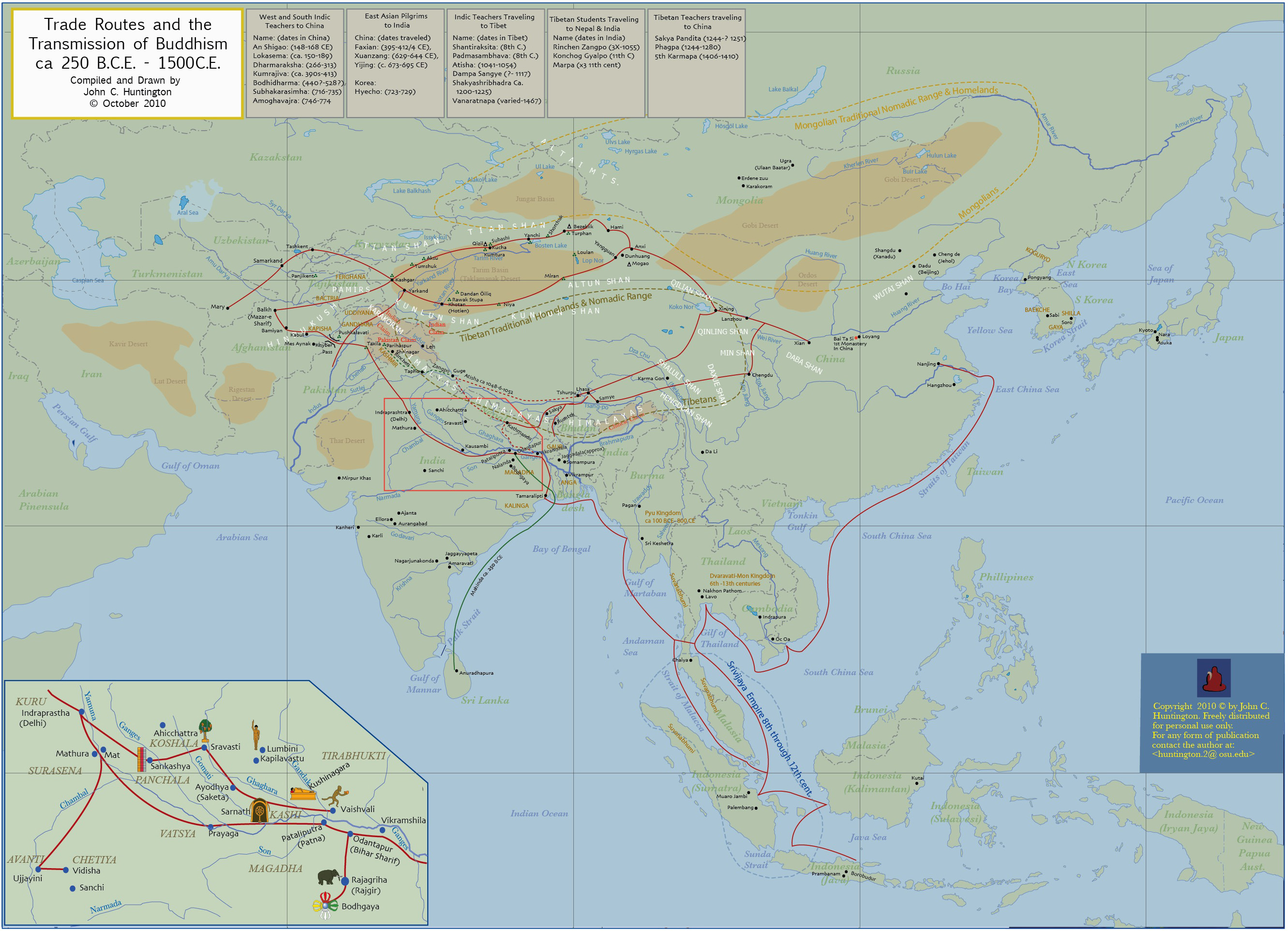 Detailed Maps of Asia by John C. Huntington