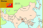 Locator Map of Bhutan