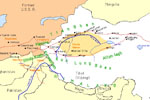 Detailed Map of Central Asia (the Tarim Basin)