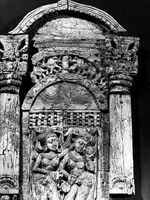 panel, showing female figures under a torana