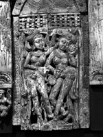panel, showing female figures under a torana, detail