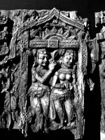 panel, showing a female figures, detail of the 7th section from the left