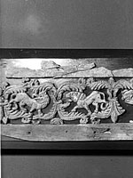 fragments from a carved set, 2nd section from left