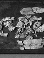 fragments from a carved set, 4th section from left