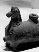 Vessel, in the shape of a horse